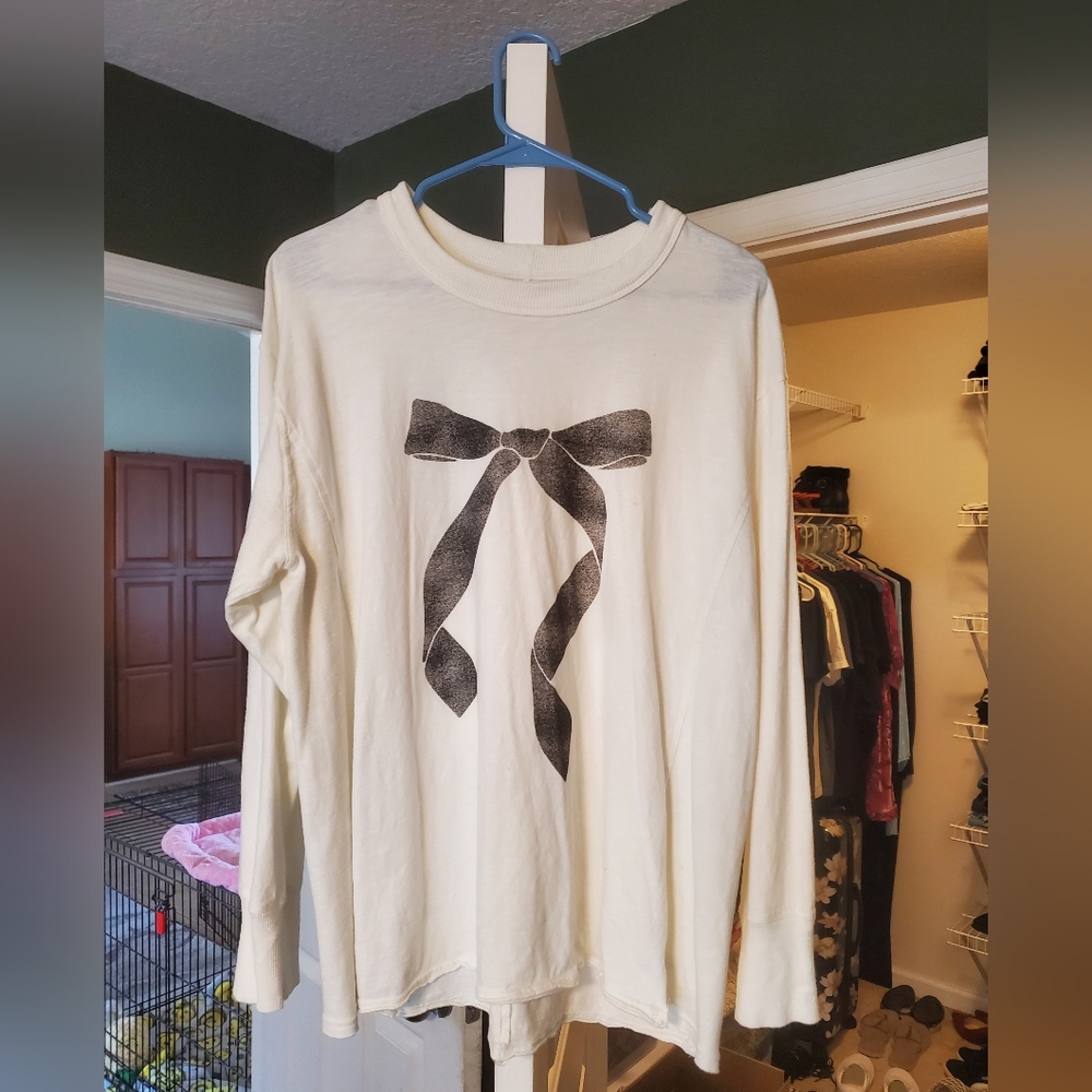 Aerie Bow Print Long Sleeve Tee